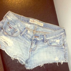Light blue jean shorts